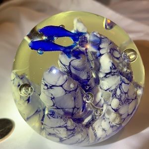 Larger Dolphin and Waves Paperweight